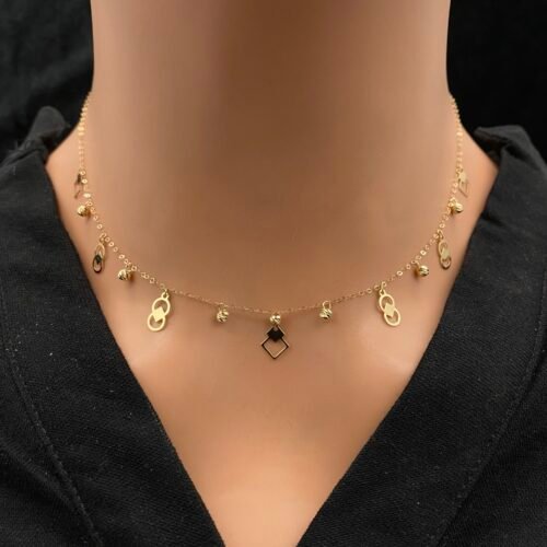 عقد شوكر ذهب عيار 18 الوزن 1.37 جرام