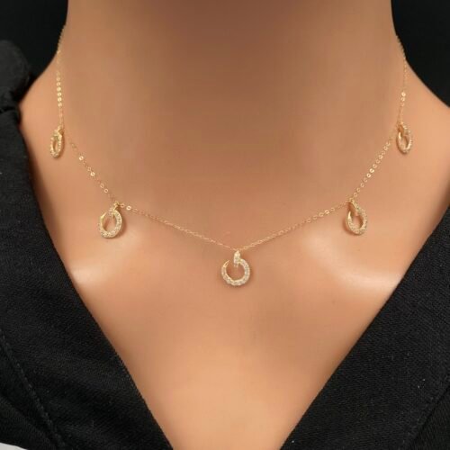 شوكر ذهب عيار 18 الوزن 1.34 جرام