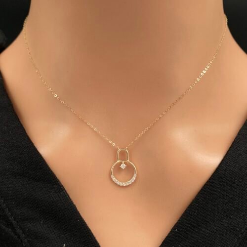 عقد ذهب عيار 18 الوزن 0.75 جرام