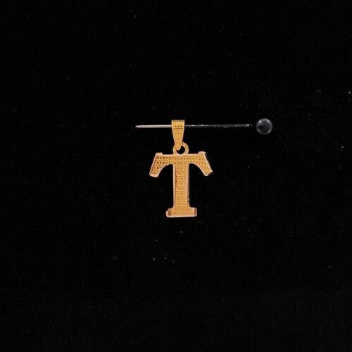 حرف T ذهب عيار 21 وزن 0.2 جرام | قمة زاوية الشفاء للذهب والمجوهرات في الرياض