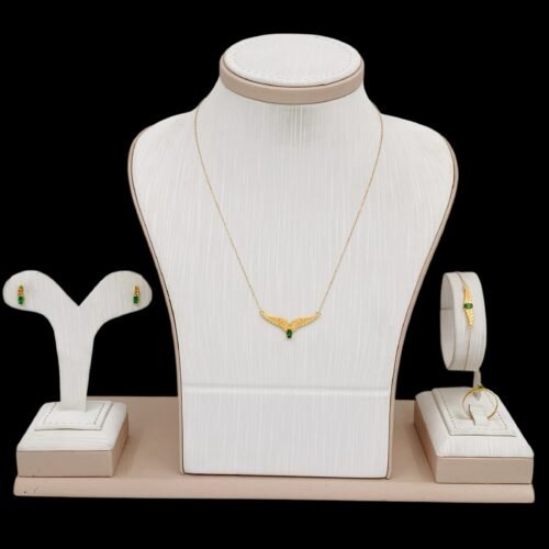 طقم ذهب كامل جناح الصقر عيار 21 الوزن 3.68 جرام