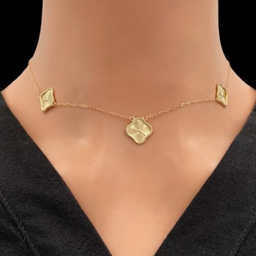 عقد ذهب عيار 18 الوزن 2.18 جرام