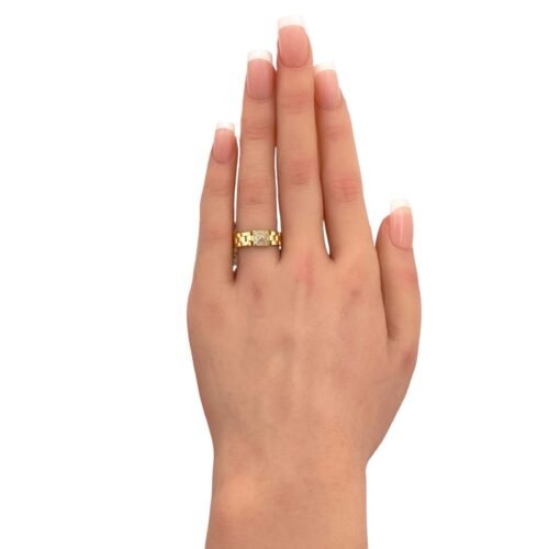 خاتم ذهب عيار 18 الوزن 2.91 جرام