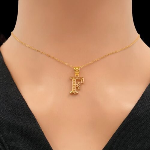 حرف F ذهب عيار 21 الوزن 1.34 جرام