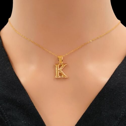 حرف K ذهب عيار 21 الوزن 1.48 جرام