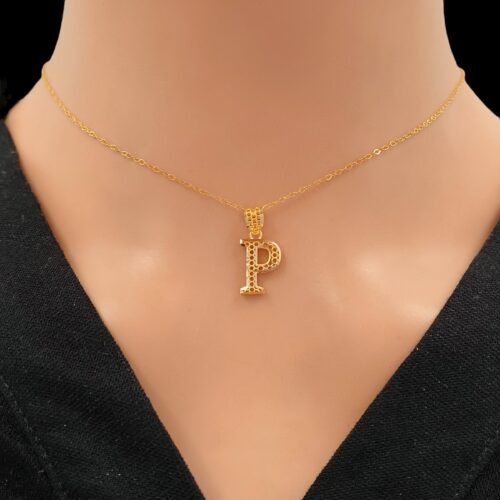 حرف P ذهب عيار 21 الوزن 1.27 جرام