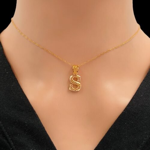 حرف S ذهب عيار 21 الوزن 1.41 جرام