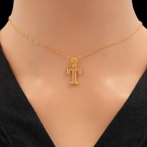 حرف T ذهب عيار 21 وزن 1.19 جرام | قمة زاوية الشفاء للذهب والمجوهرات في الرياض