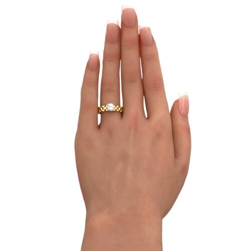 خاتم ذهب عيار 18 الوزن 3.03 جرام