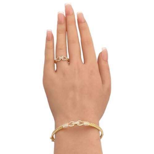 إسوارة وخاتم ذهب عيار 18 الوزن 8.31 جرام