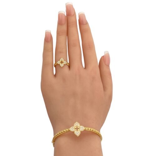 إسوارة وخاتم ذهب عيار 18 الوزن 7.49 جرام