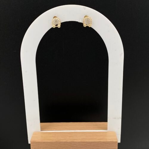 حلق ذهب عيار 19 الوزن 0.65 جرام