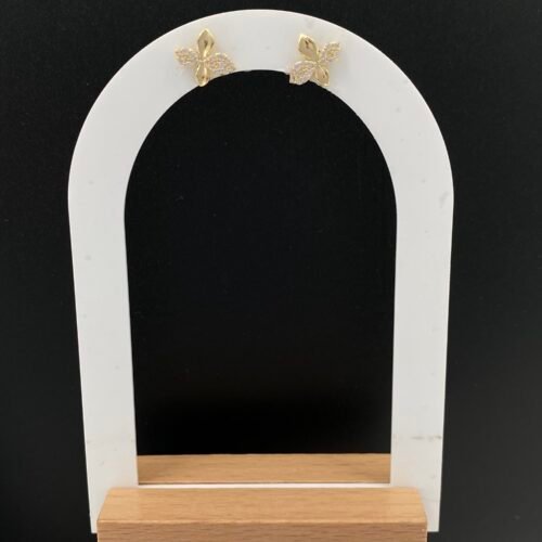 حلق ذهب عيار 18 الوزن 0.91 جرام