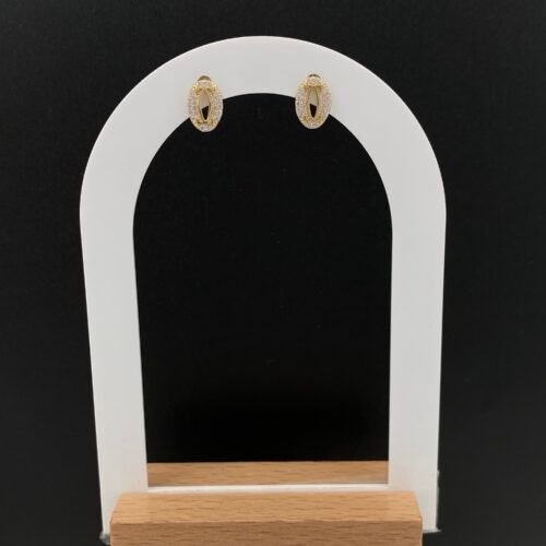 حلق ذهب عيار 18 الوزن 0.88 جرام