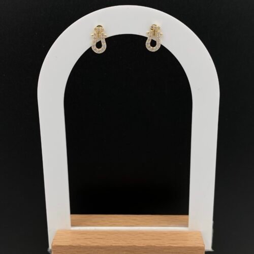 حلق ذهب عيار 18 الوزن 0.7 جرام