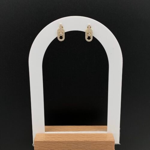 حلق ذهب عيار 18 الوزن 0.73 جرام