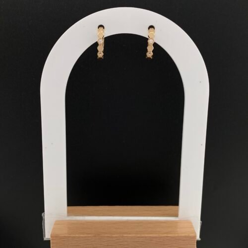 حلق ذهب عيار 18 الوزن 1.15 جرام