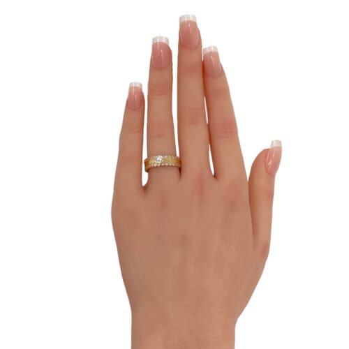 خاتم ذهب عيار 18 الوزن 3.61 جرام