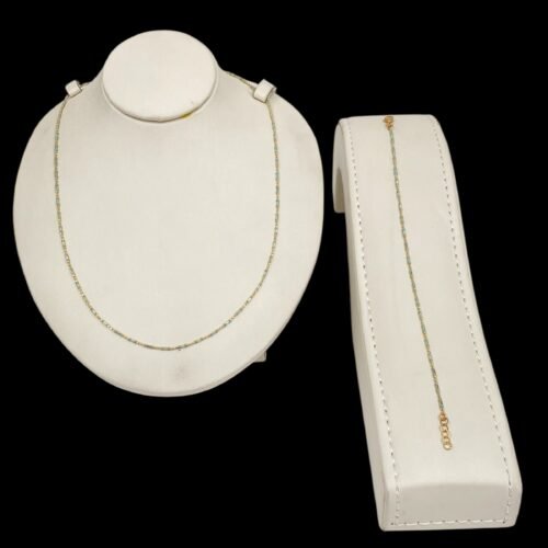 عقد وإسواره ذهب عيار 18 الوزن 4.26 جرام