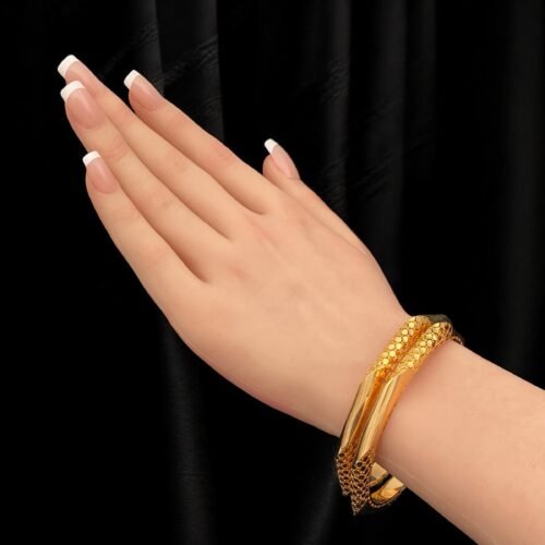 غويشة ذهب عيار 21 الوزن 14.24 جرام