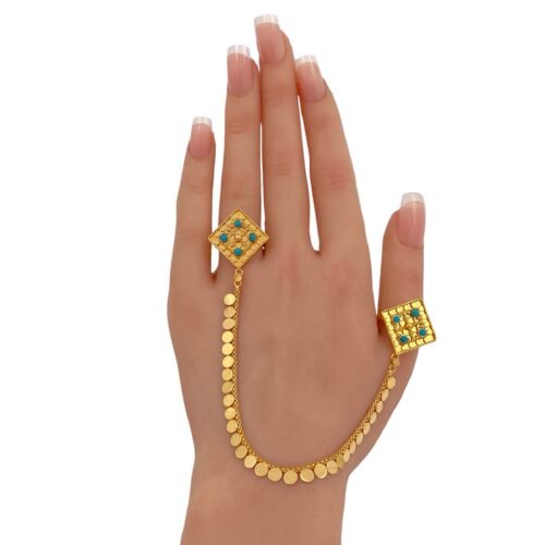 كف ذهب عيار 21 وزن 13.3 جرام تصميم عصري راقي يناسب جميع الأذواق والمناسبات من معارض قمة زاوية الشفاء للذهب والمجوهرات بالرياض