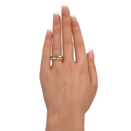 خاتم ذهب عيار 18 الوزن 3.66 جرام