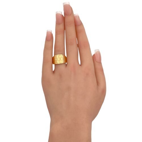 خاتم ذهب عيار 21 الوزن 4.44 جرام