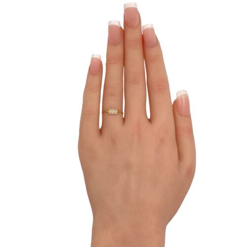 خاتم ذهب عيار 18 الوزن 0.62 جرام