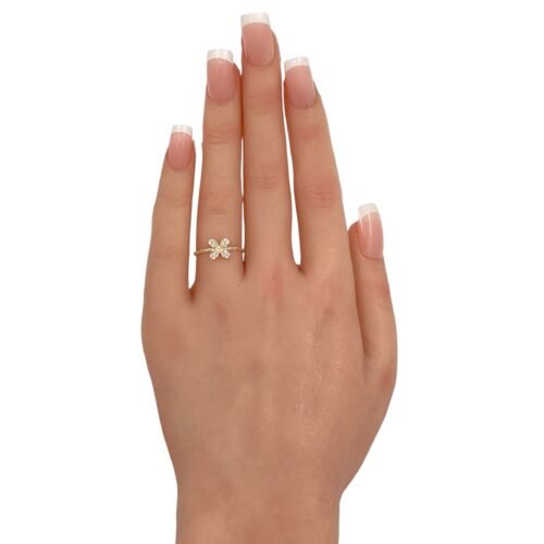 خاتم ذهب عيار 18 الوزن 0.78 جرام