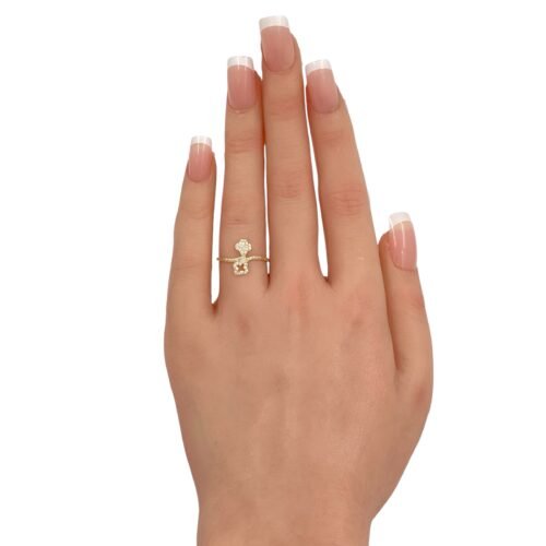 خاتم ذهب عيار 18 الوزن 0.73 جرام