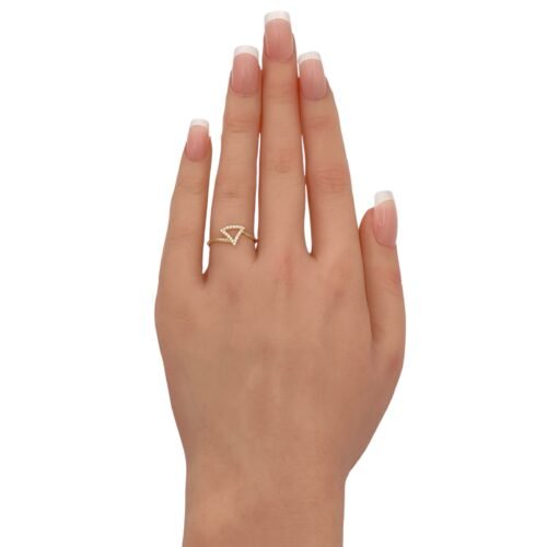 خاتم ذهب عيار 18 الوزن 0.65 جرام