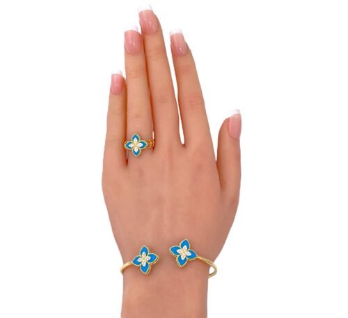 اسواره وخاتم ذهب عيار 18 الوزن 10.00 جرام