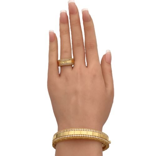 اسواره وخاتم ذهب عيار 18 الوزن 25.44 جرام