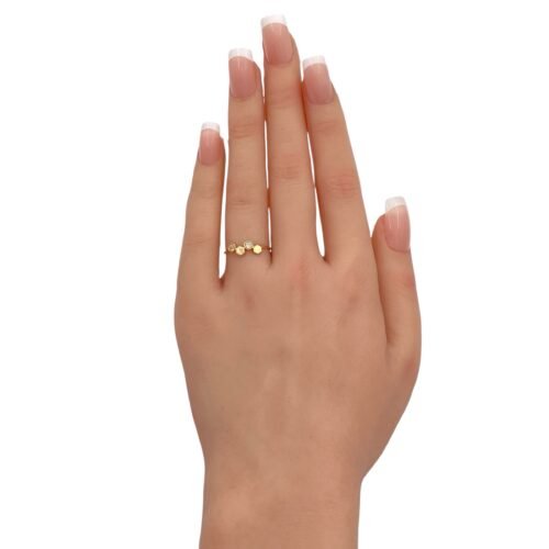 خاتم ذهب عيار 18 الوزن 0.82 جرام