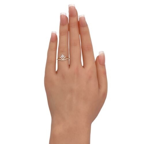 خاتم ذهب عيار 18 الوزن 0.88 جرام