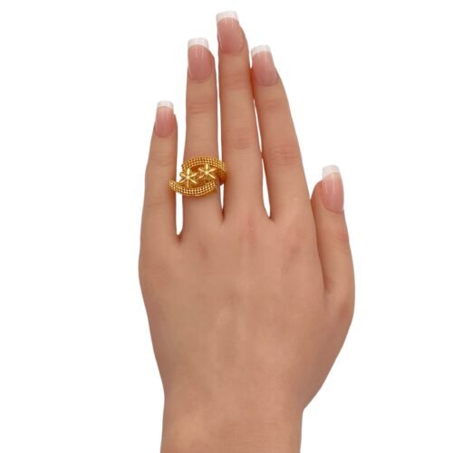 خاتم ذهب عيار 21 الوزن 3.82 جرام