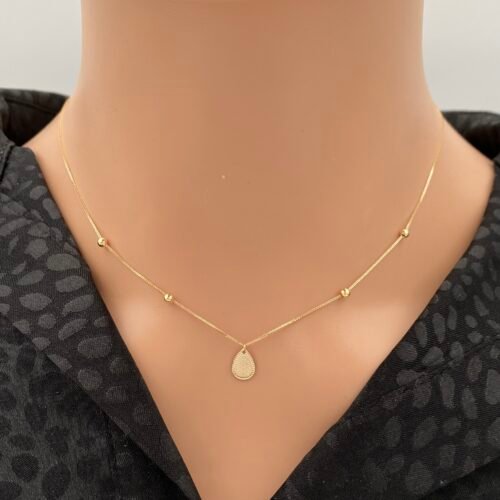 عقد ذهب عيار 18 الوزن 0.88 جرام