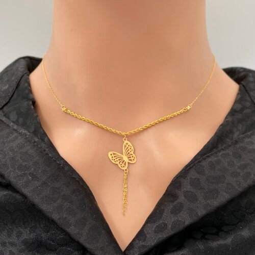 عقد ذهب عيار 21 الوزن 0.91 جرام