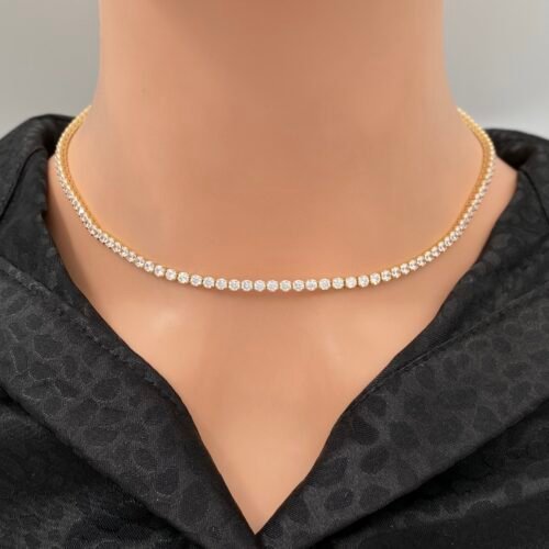 عقد تنس ذهب عيار 18 الوزن 12.77 جرام