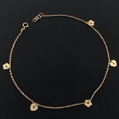 خلخال ذهب عيار 18 الوزن 1.28 جرام