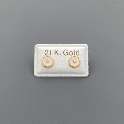 حلق طبي ذهب عيار 21 الوزن 0.34 جرام