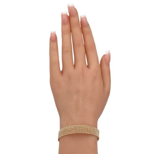 إسوارة هيفاء ملونه ذهب عيار 18 الوزن 8.80 جرام