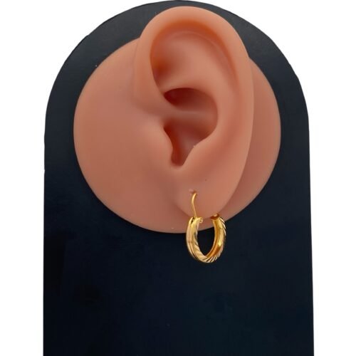 حلق ذهب عيار 21 الوزن 2.11 جرام