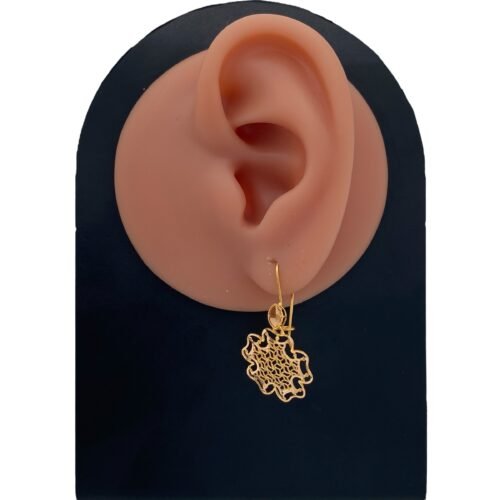 حلق ذهب عيار 21 الوزن 2.05 جرام