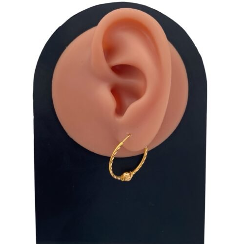 حلق ذهب عيار 21 الوزن 1.65 جرام