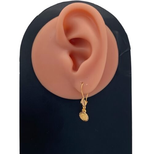 حلق ذهب عيار 21 الوزن 1.22 جرام