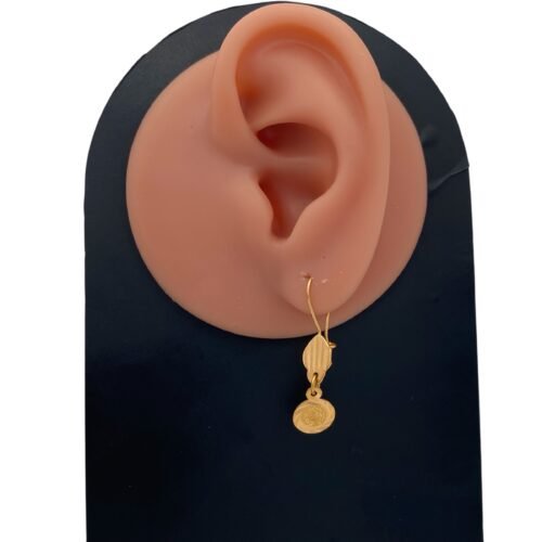 حلق ذهب عيار 21 الوزن 1.49 جرام