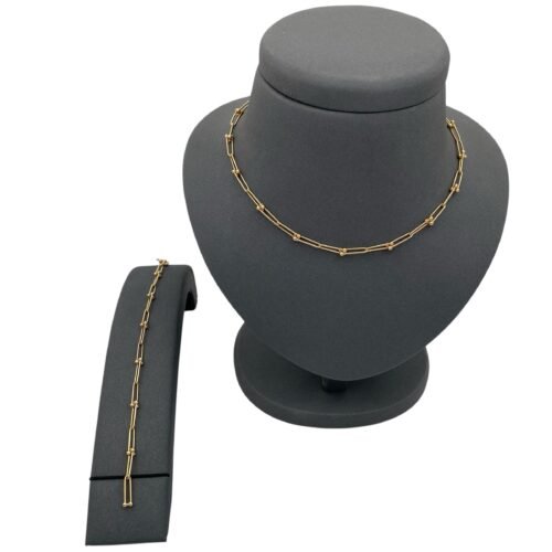 عقد واسواره ذهب عيار 18 الوزن 11.10 جرام