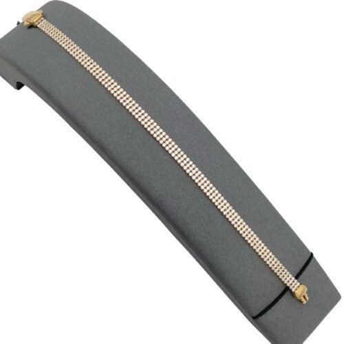 أسوارة تنس ثلاثة دور ذهب عيار 18 الوزن 7.41 جرام