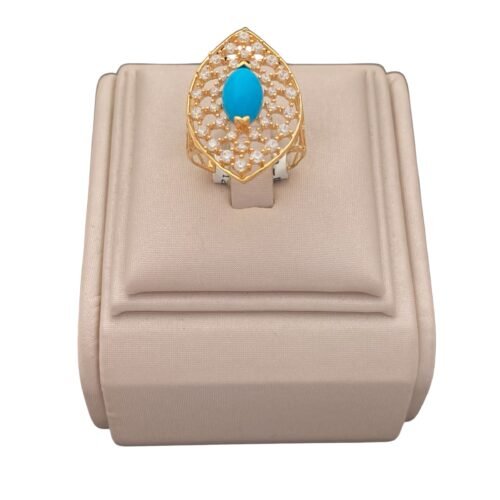 خاتم ذهب شرقي عيار 21 الوزن 3.56 جرام